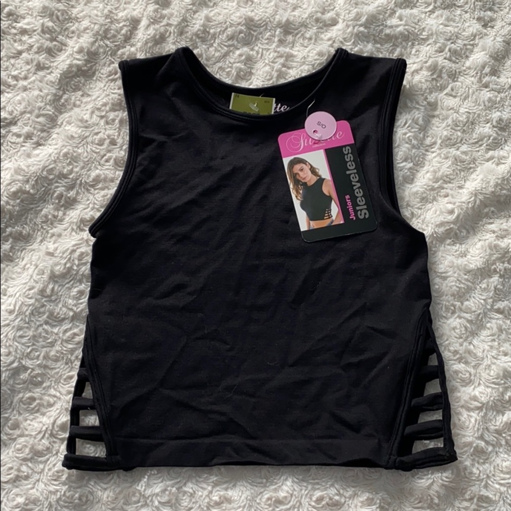 Black cutout tank